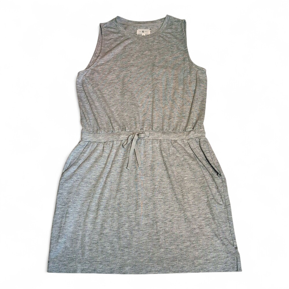 Lou & Grey Gray Sleeveless Drawstring Jersey‎ Dress Size S